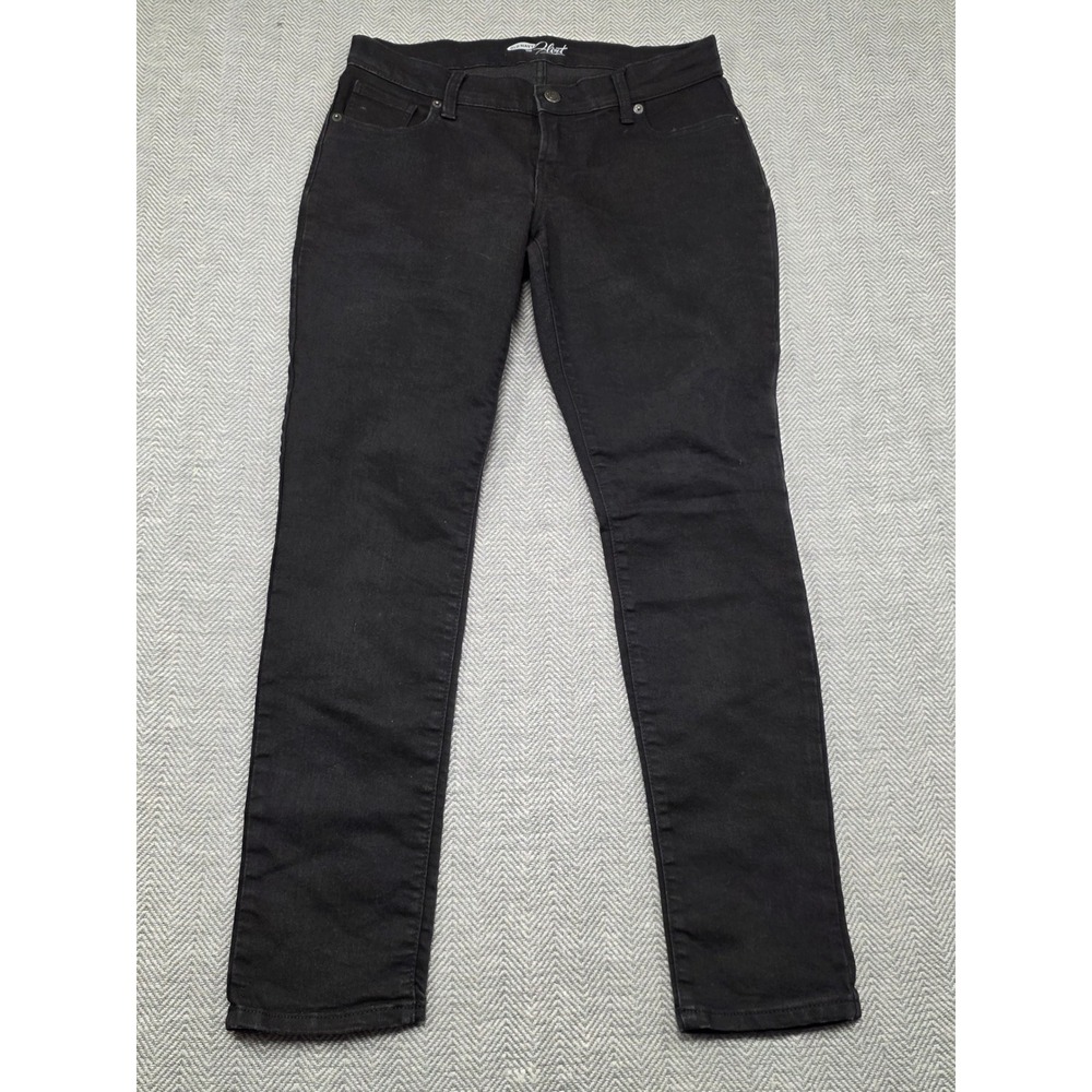 Old Navy The Flirt Black Slim‎ Leg Jeans Womens 4 Short Mid Rise Stretch Denim